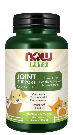 NOW Pets Joint Support 90 Chewable Tablets for Dogs & Cats