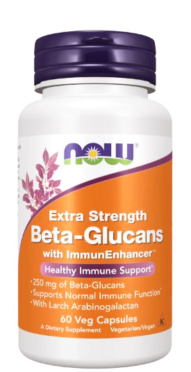 NOW Beta-Glucans with ImmunEnhancer Extra Strength 250 mg 60 vcaps