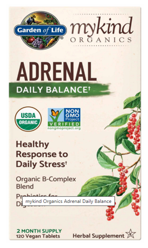 Garden of Life mykind Organics Adrenal Daily Balance 120 vtabs