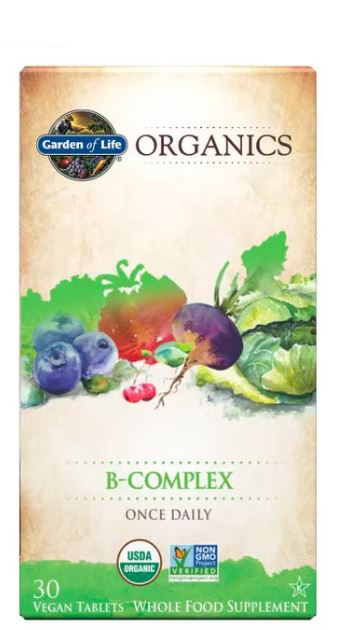 Garden of Life Organics B-Complex Once Daily 30 Vegan tablets