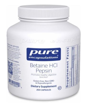Betaine HCl Pepsin 250 vcaps