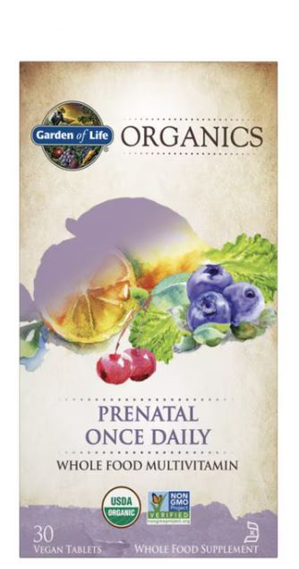 GL-Organics Prenatal Once Daily 30 Vegan Tablets