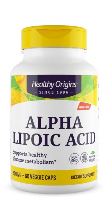 Healthy Origins Alpha Lipoic Acid 600 mg 60 vcaps