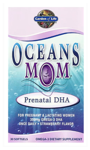 GL-Oceans Mom, Prenatal DHA Strawberry 350 mg 30 Softgels