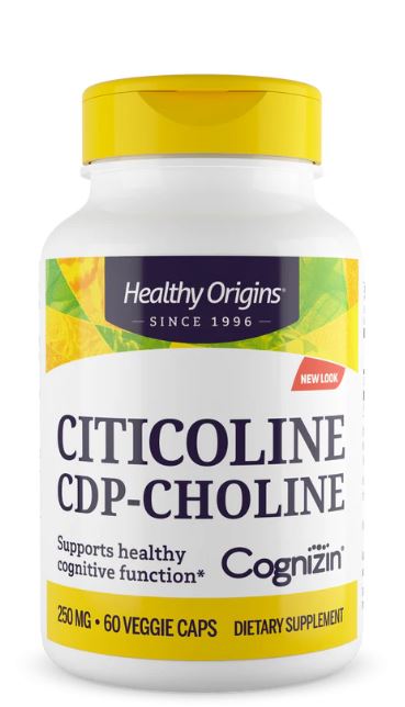 Healthy Origins Citicoline CDP-Choline 250 mg / 60 Veggie Capsules