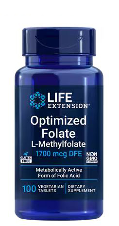 Life Extension Optimized Folate 1,700 mcg DFE 100 vtabs