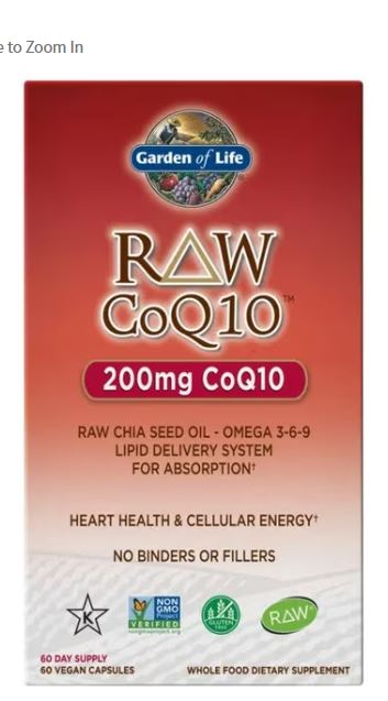 Garden of Life Raw CoQ10 200 mg 60 vcaps