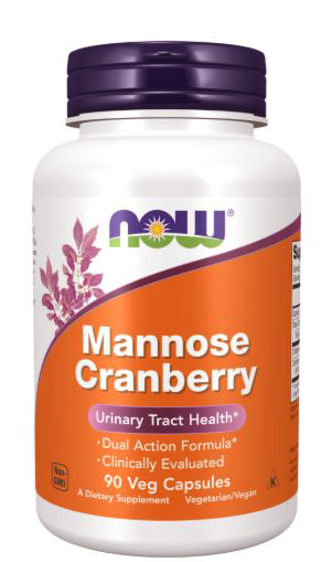 NOW Mannose Cranberry 450 mg/250 mg 90 vcaps