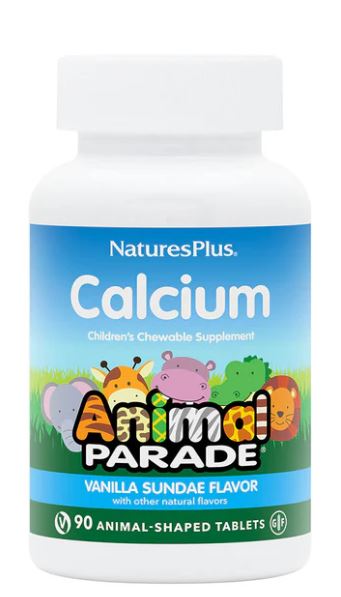 NaturesPlus Animal Parade Calcium Children’s Chewables (Vanilla Sundae) 90 tablets