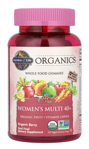 GL-Organics Women's Multi 40+ Organic Berry 120 Vegan Gummy