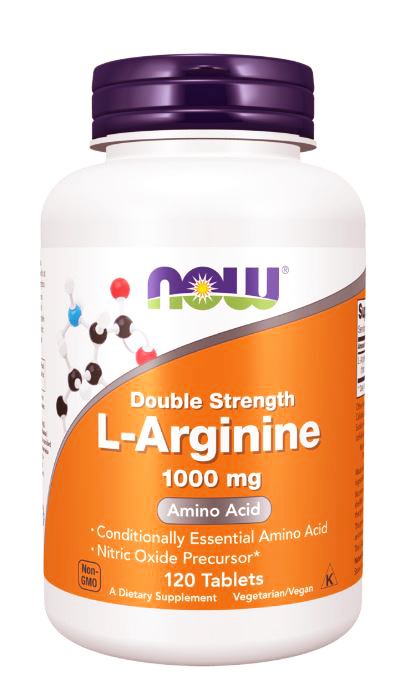 NOW L-Arginine (Double Strength) 1000 mg 120 tablets
