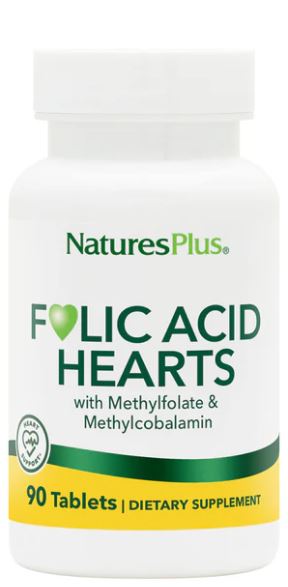 NaturesPlus Folic Acid Hearts 90 tablets 