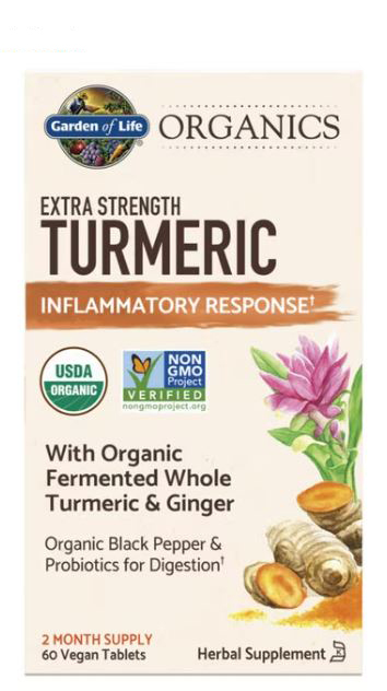 Garden of Life Extra Strength Turmeric Inflammatory Response 60 Vegan tabs