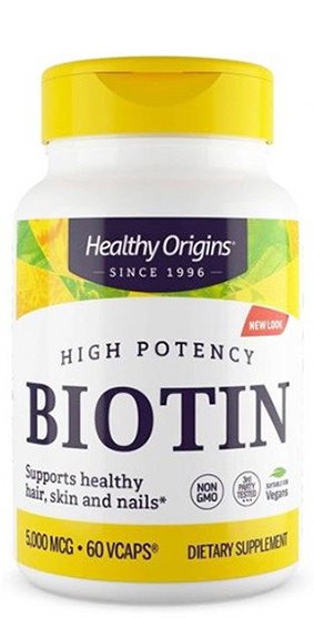 Healthy Origins Biotin 5,000mcg 60 vcaps 