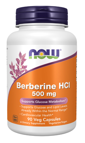 NOW Berberine HCl 500 mg 90 vcaps