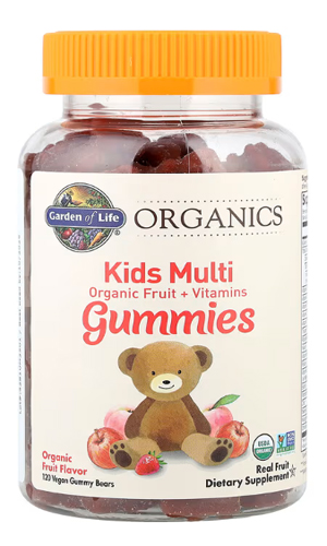 Garden of Life mykind Organics Kids Multi Gummies Fruit 120 Gummy Bears