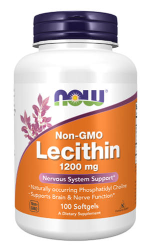 NOW Lecithin Non-GMO 1200 mg 100 softgels