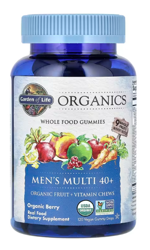 GL-Organics Men's Multi 40+ Organic Berry 120 Gummy