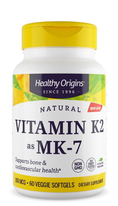 Healthy Origins Vitamin K2 as MK-7 100 mcg 60 Veggie Softgels