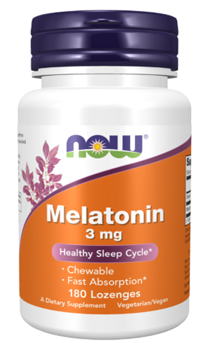 NOW Melatonin 3 mg 180 Lozenges