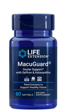 Life Extension MacuGuard Ocular Support with Saffron  & Astaxanthin 60 Softgels