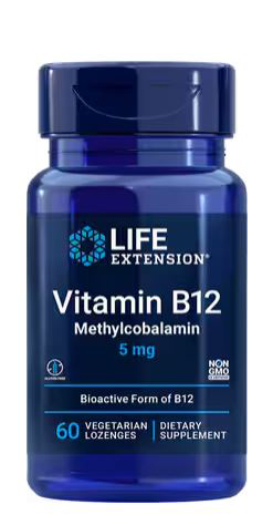 Life Extension Vitamin B12 Methylcobalamin 5 mg 60 vegetarian lozenges